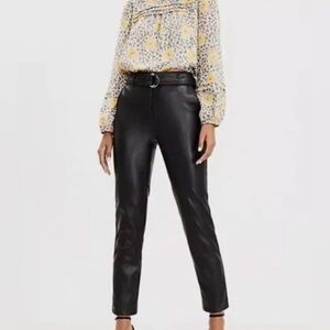 Loft Faux Leather Ankle Pants